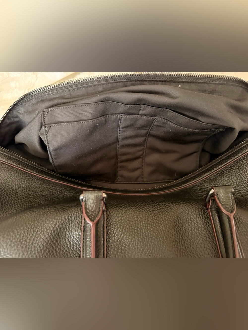 ✨Coach✨ Dark Brown Pebbled Leather Duffel - Picture 13 of 14